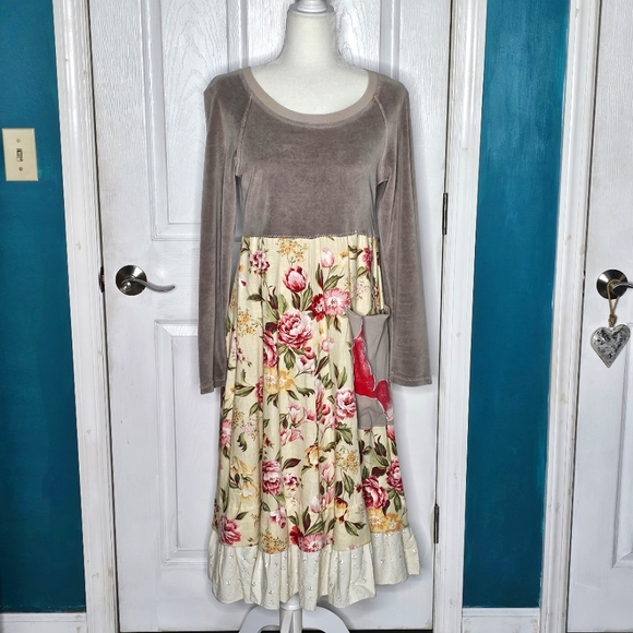 Handmade Upcycled CottageCore Dress Small-Medium - Picture 4 of 15